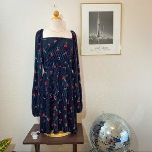 ASOS | Cherry Print Balloon Sleeve Dress